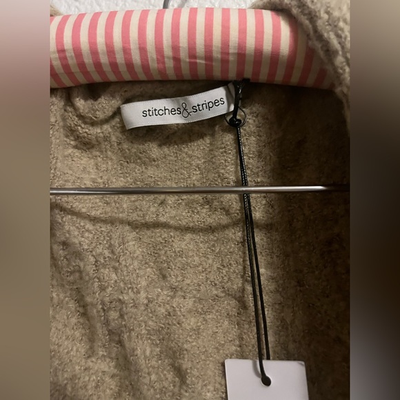 Stitches and Stripes Long Soft Cardigan in Tan Size Small - Picture 2 of 6